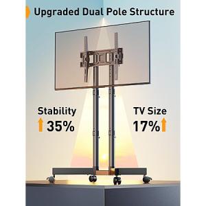 Perlegear Rolling TV Stand for 32-70