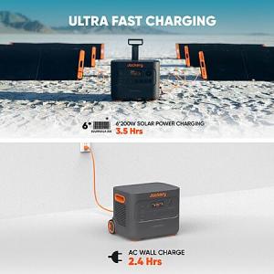 Jackery Solar Generator 3000 PRO 400W, 3024Wh Power Station + 2x200W Solar Panels for $2199 at Amazon