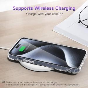 oakxco for iPhone 15 Pro Stand Case Clear Built in Metal Kickstand Holder $4.99