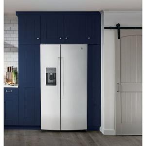 25.3-cu ft GE Side-by-Side Refrigerator w/ Ice Maker (Stainless Steel) - $779 at Lowe's + Free Store Pickup