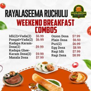 Rayalaseema Ruchulu – Weekend Breakfast Combos