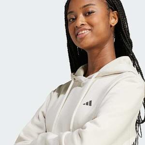 adidas Women's Essentials Small Logo Feel Cozy Hoodie (Alumina, Size S-L) – Comfortable & Stylish
