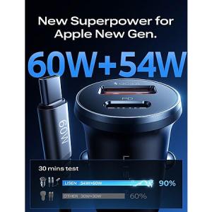 LISEN USB C Car Charger [Mini & Metal] with 2-in-1 Cable – Only $7.98 + Free Shipping