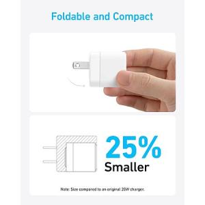 Anker 2-Pack 20W USB-C Foldable Wall Chargers + 2-Pack 6' USB-C Cables (White) – Fast Charging Solution