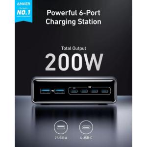 Anker Prime Charger 200W 6-Port GaN Charging Station - $55.99 with eBay Coupon