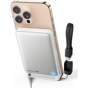 INIU 10000mAh Qi2 Certified 15W MagSafe Power Bank + 45W PD with USB-C Cable