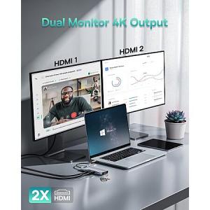 Baseus 9-in-1 Docking Station Dual Monitor 4K@120Hz – $26.99 + Free Shipping with Prime