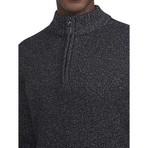 Chaps Men's Twist Mockneck Quarter Zip Pullover Sweater: Charcoal Heather or Red (S-XL) - From $8.96 + Free Shipping with Walmart+ or on Orders $35+
