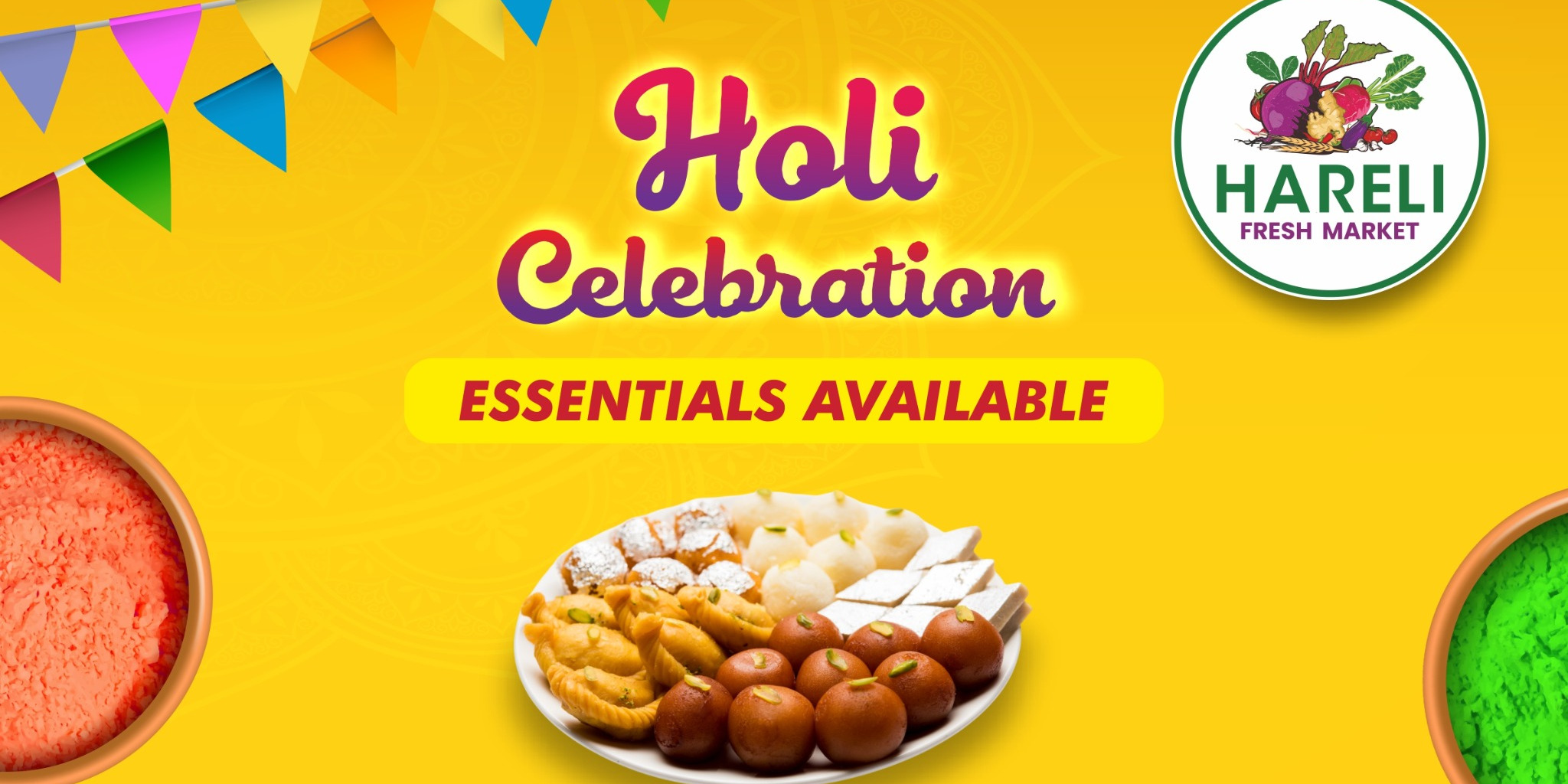 Holi Celebration Essentials Available at Hareli Fresh Market