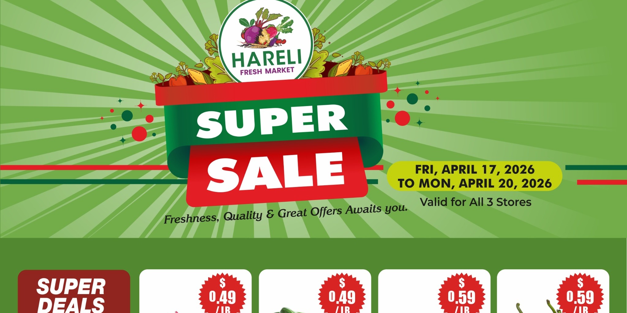 Hareli Fresh Market - Super Sale on Groceries, Fresh Produce & Bulk Deals (All 3 Stores)