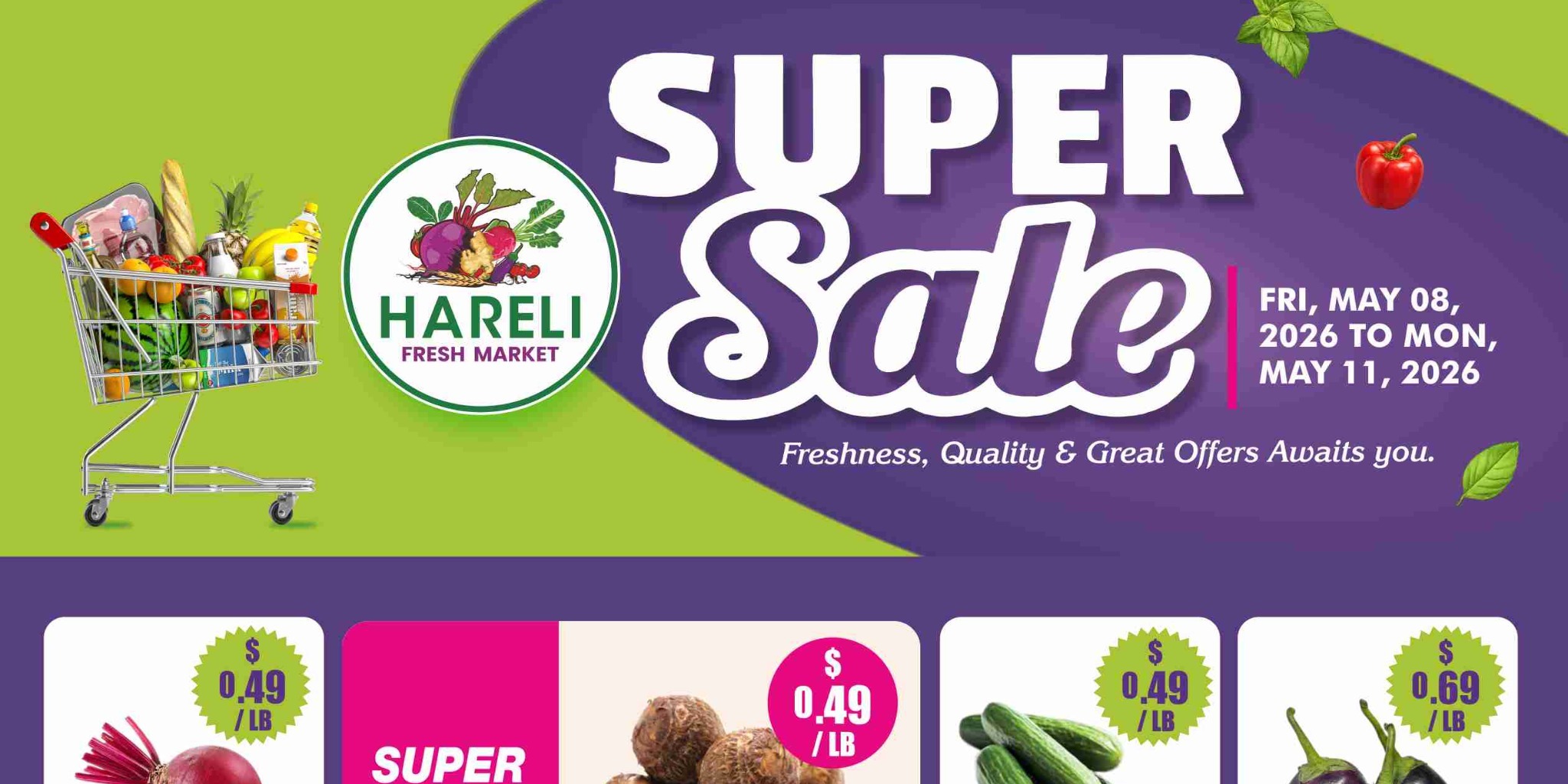 HARELI Fresh Market – Super Sale (May 8-11, 2026) at All DFW Locations