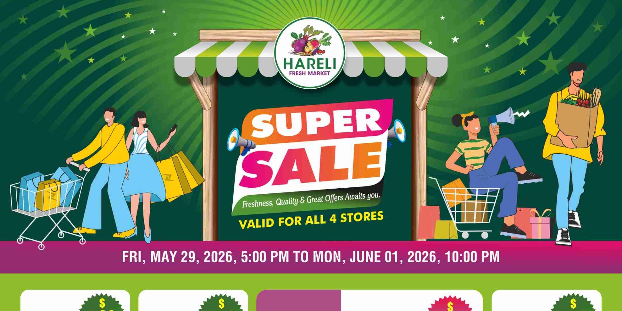 Hareli Fresh Market Super Sale Offers On Indian Groceries, Fresh Produce And Snacks