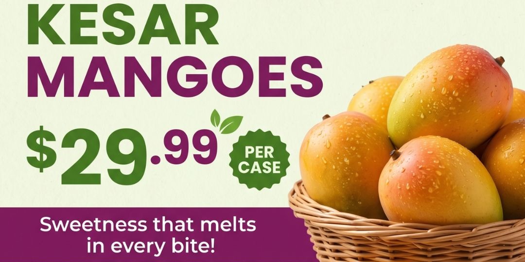 Hareli Fresh Market Mangoes Deal – Kesar & Rasalu Mangoes $29.99 Per Case
