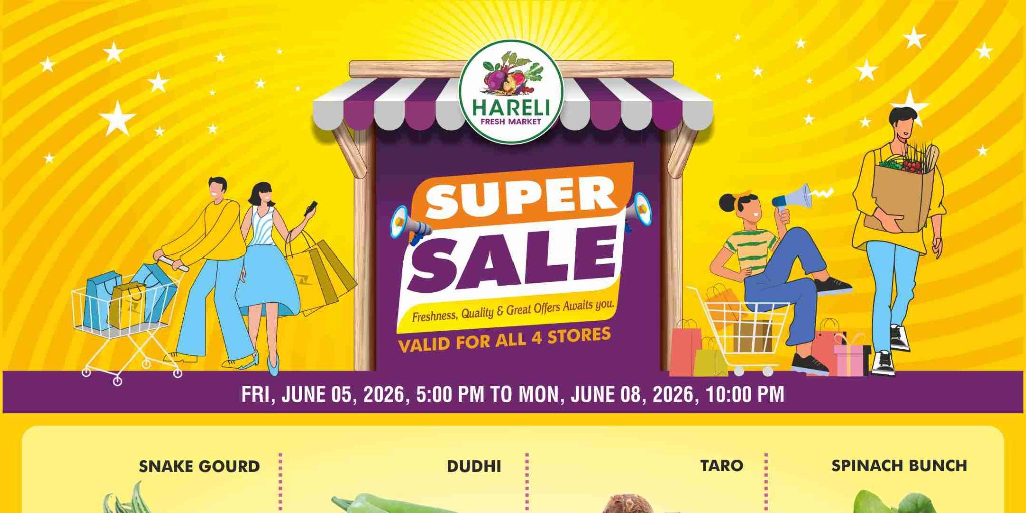 Hareli Fresh Market Super Sale On Groceries And Fresh Produce