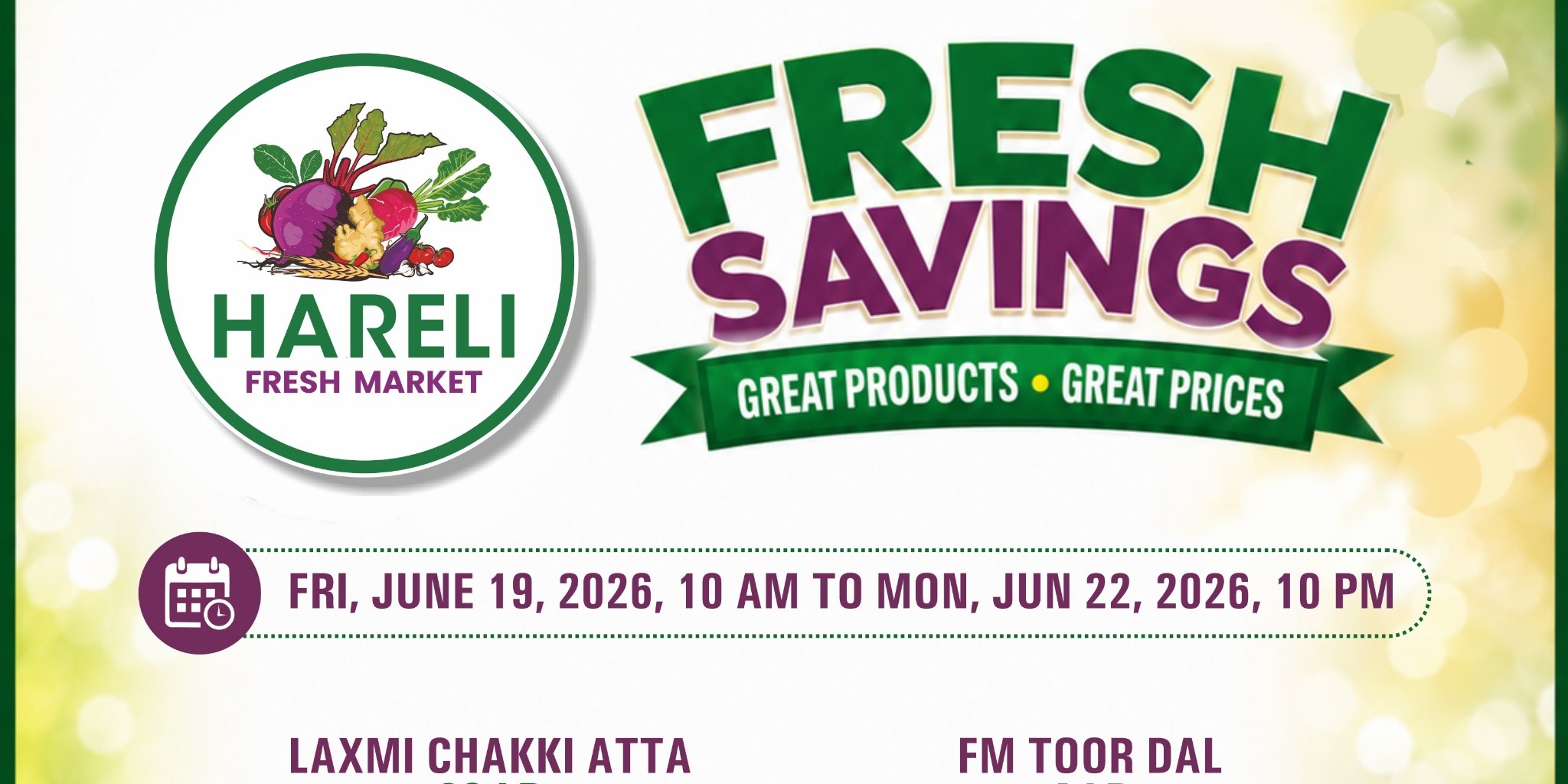 Hareli Fresh Market Fresh Savings on Atta & Toor Dal Deals