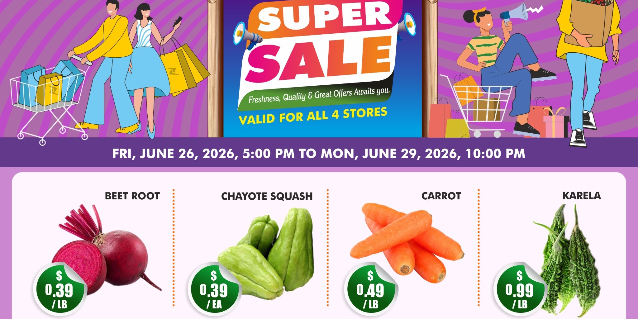 Hareli Fresh Market Super Sale – Fresh Produce & Grocery Deals Across All 4 Stores