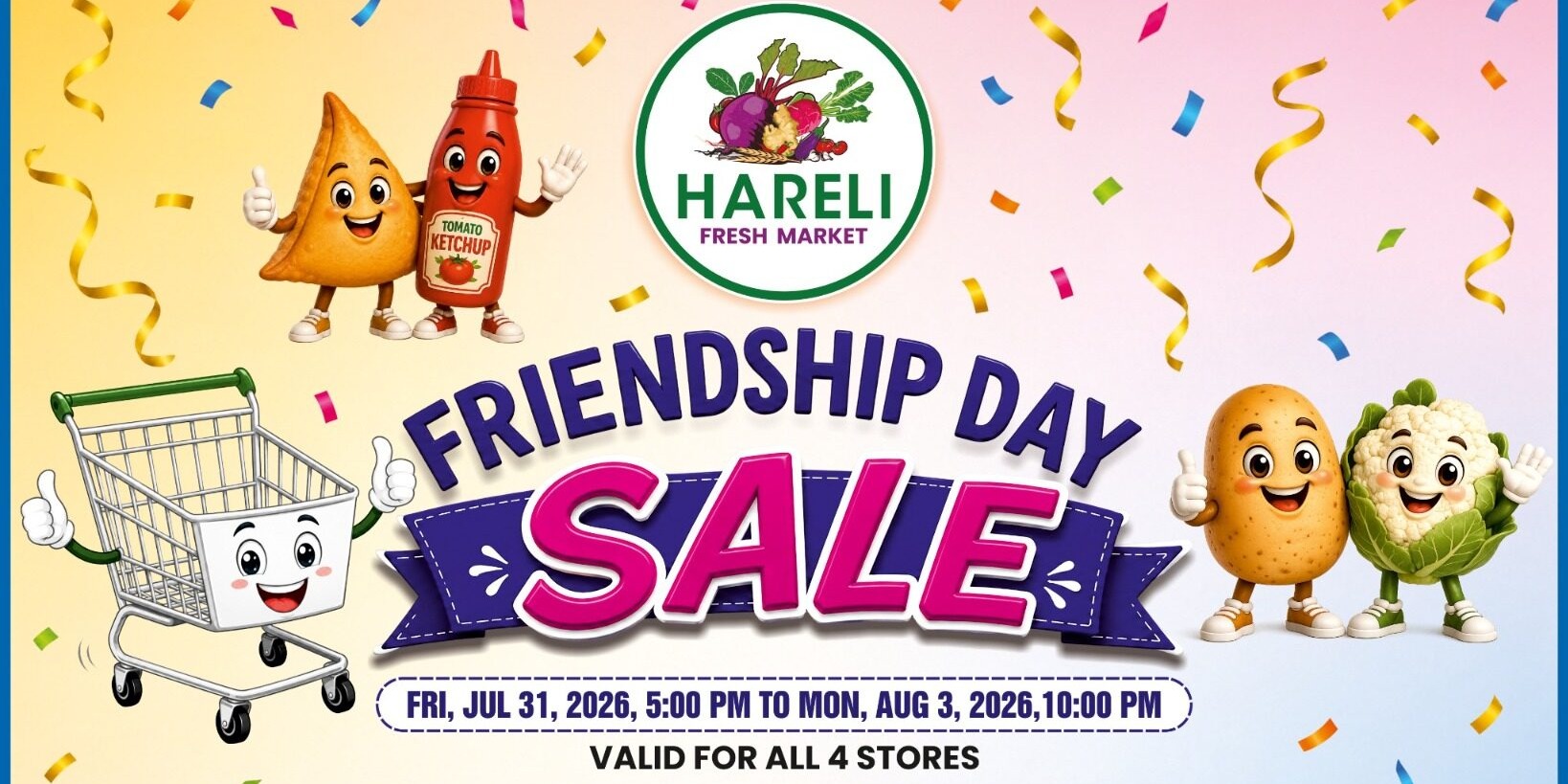 Hareli Fresh Market: Friendship Day Buy More, Get More Sale