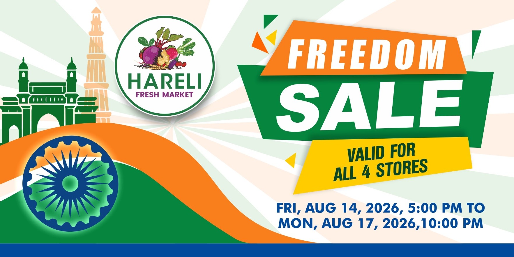 Hareli Fresh Market Freedom Sale – August 14–17, 2026