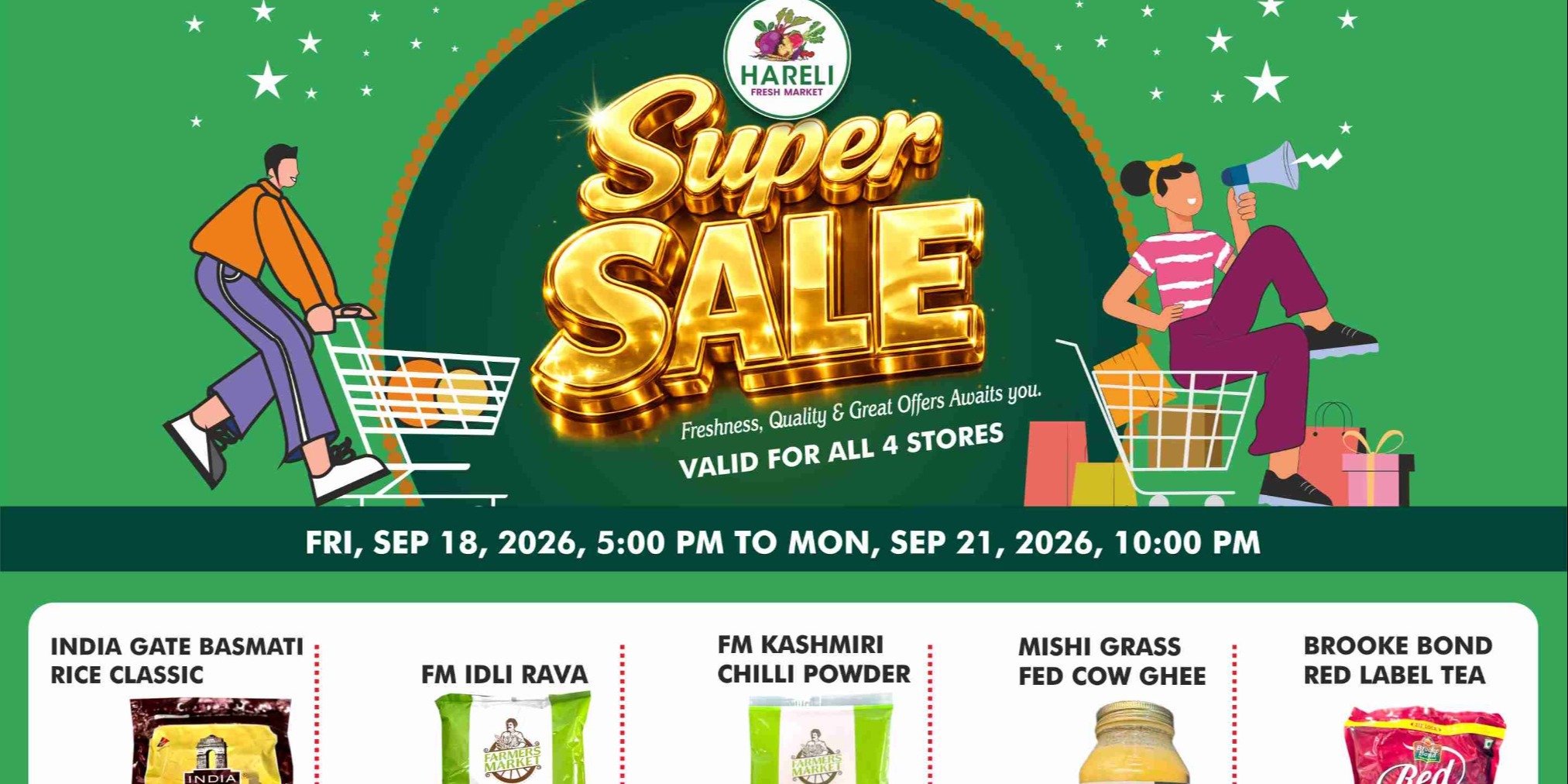 Hareli Fresh Market: Super Sale Across All 4 Stores