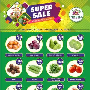Hareli Fresh Market – Super Sale for Ugadi & Gudi Padwa Celebrations | March 13-16, 2026