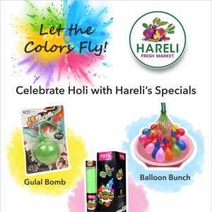 Holi Specials at Hareli Fresh Market in Frisco and Southlake