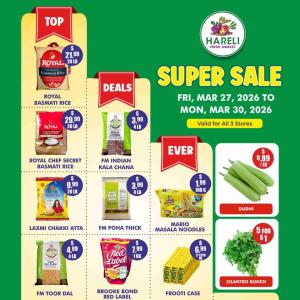 Hareli Fresh Market Super Sale | Fresh Produce Deals March 27–30, 2026