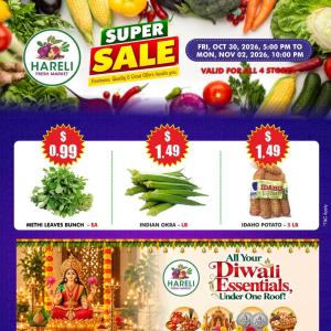 Hareli Fresh Market Super Sale: Grocery Deals Oct 30–Nov 2