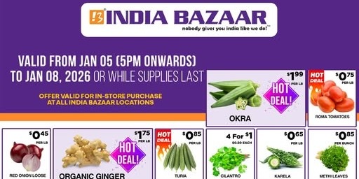 India Bazaar – Hot Grocery Deals & Bulk Savings Across All Locations (Jan 2026)