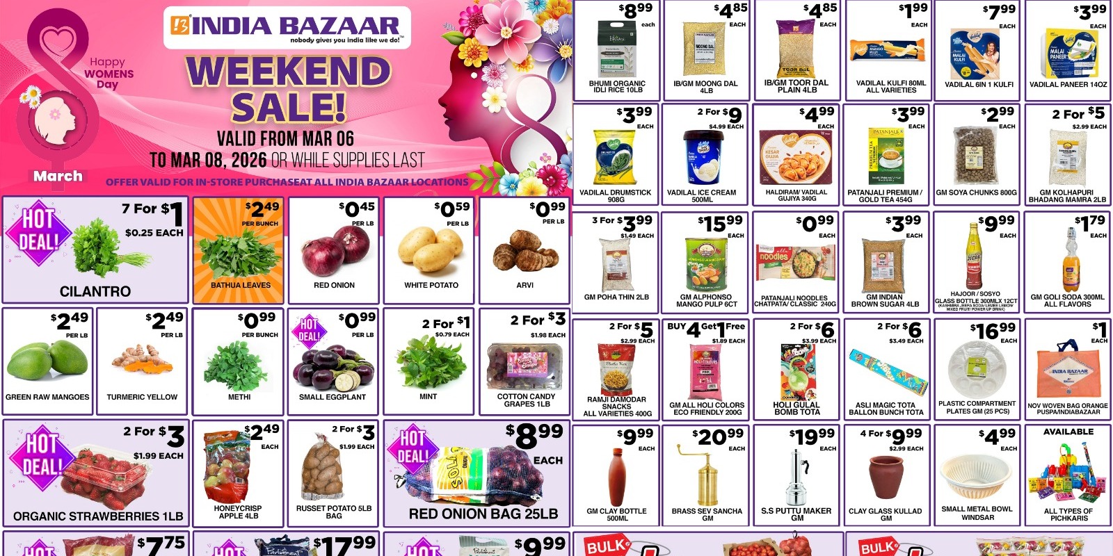 India Bazaar Weekend Sale – Fresh Produce, Grocery Deals & Holi Specials