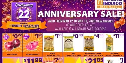India Bazaar Indo American Fresh Market – Celebrate 22 Years with Special Grocery Sale & Discounts