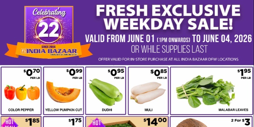 India Bazaar Fresh Exclusive Weekday Sale – June 2026 Deals