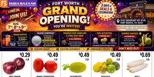 India Bazaar Fort Worth Grand Opening Mega Deals & Savings