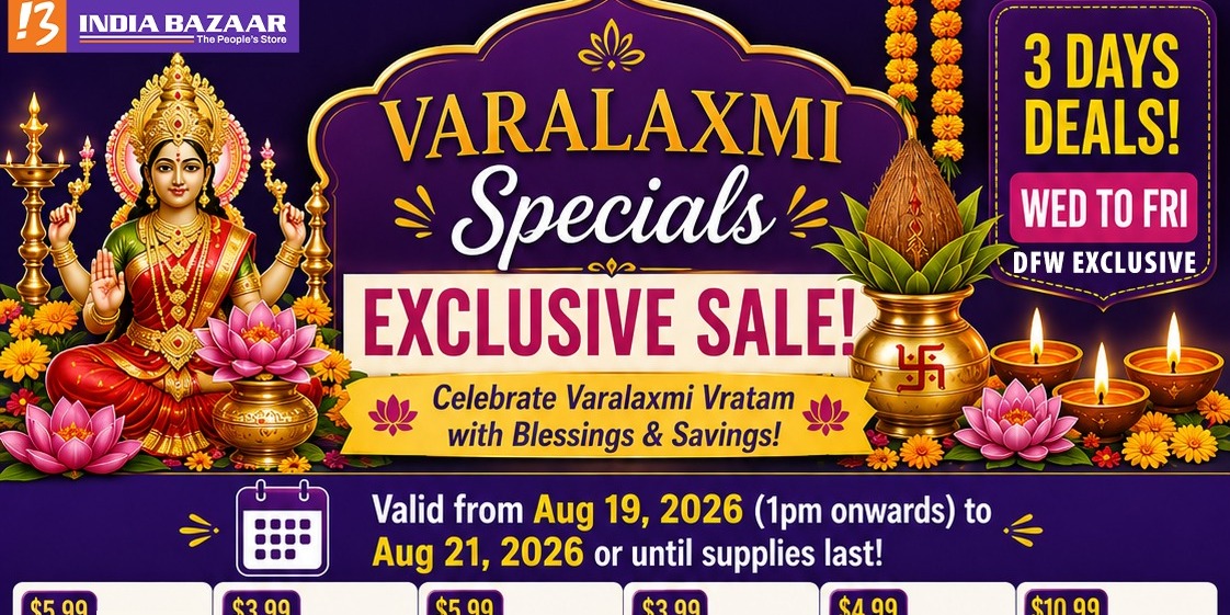 India Bazaar Varalaxmi Specials Exclusive Sale 2026
