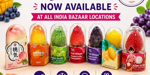India Bazaar: New Fruit-Flavored Ice Bars Now Available