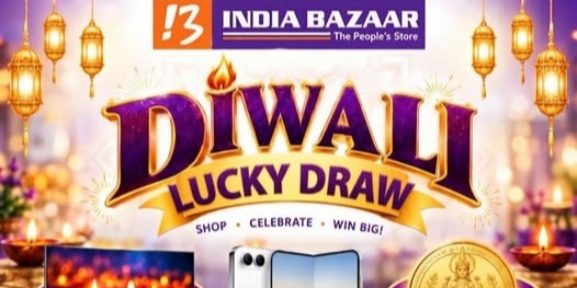 India Bazaar Diwali Lucky Draw 2026 With TV, iPhone & Gold Coin