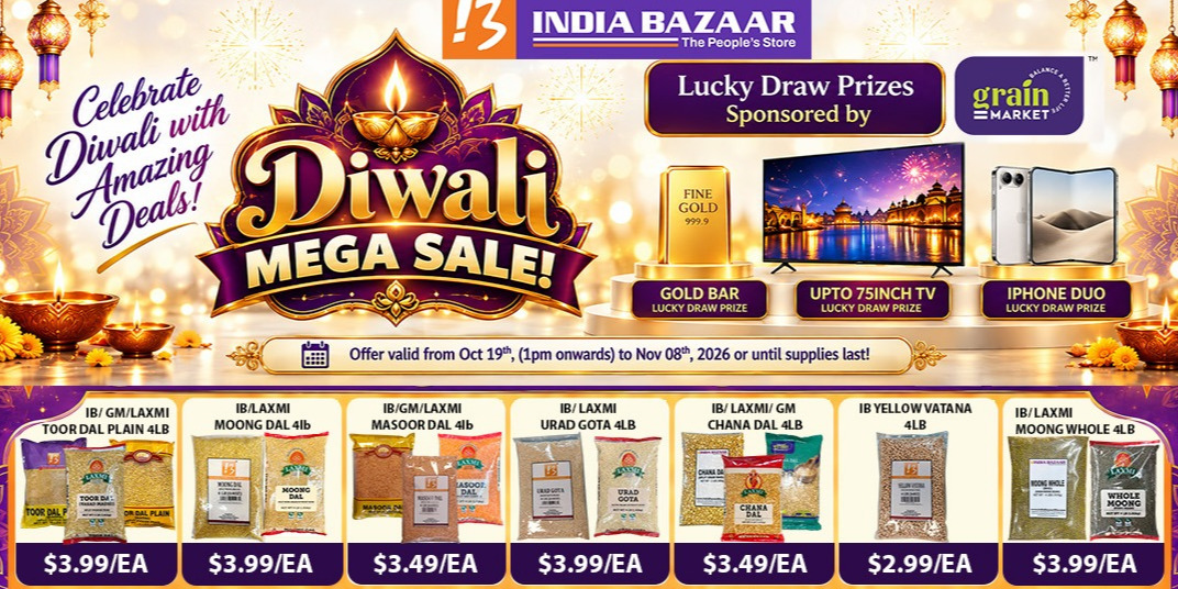 India Bazaar Diwali Mega Sale 2026 Grocery Deals & Lucky Draw