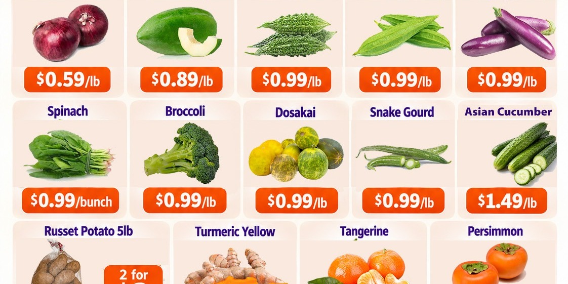 India Bazaar Weekend Specials  Fresh Produce From $0.59 lb