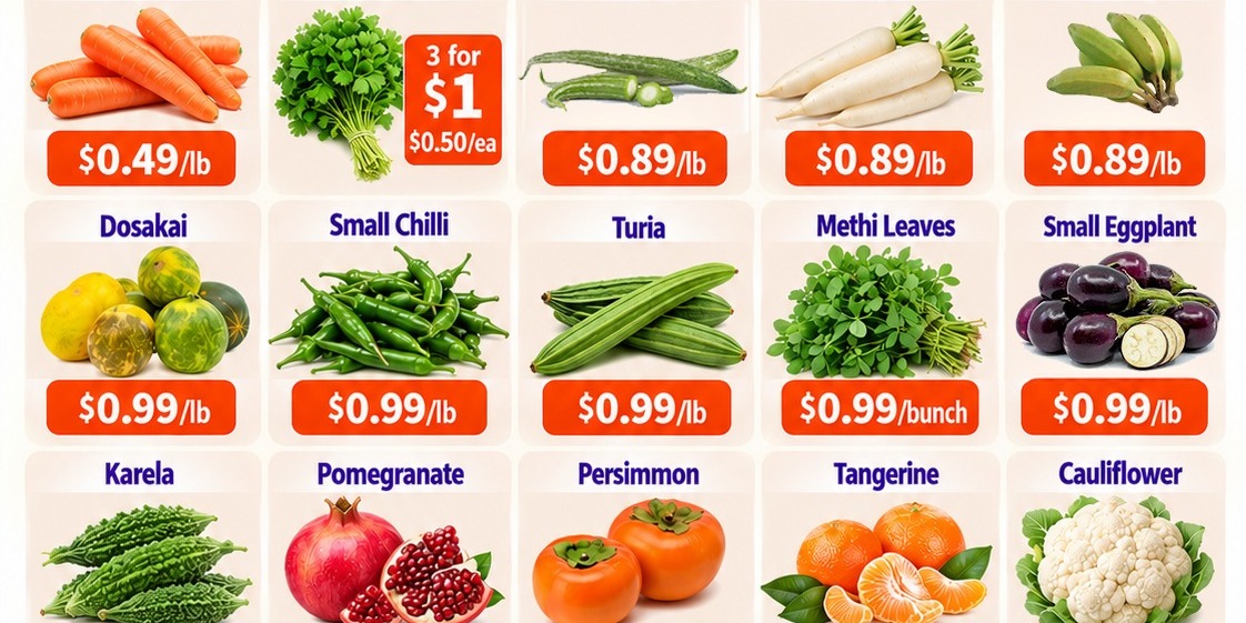 India Bazaar Weekend Specials Fresh Produce Deals Oct 30–Nov 1
