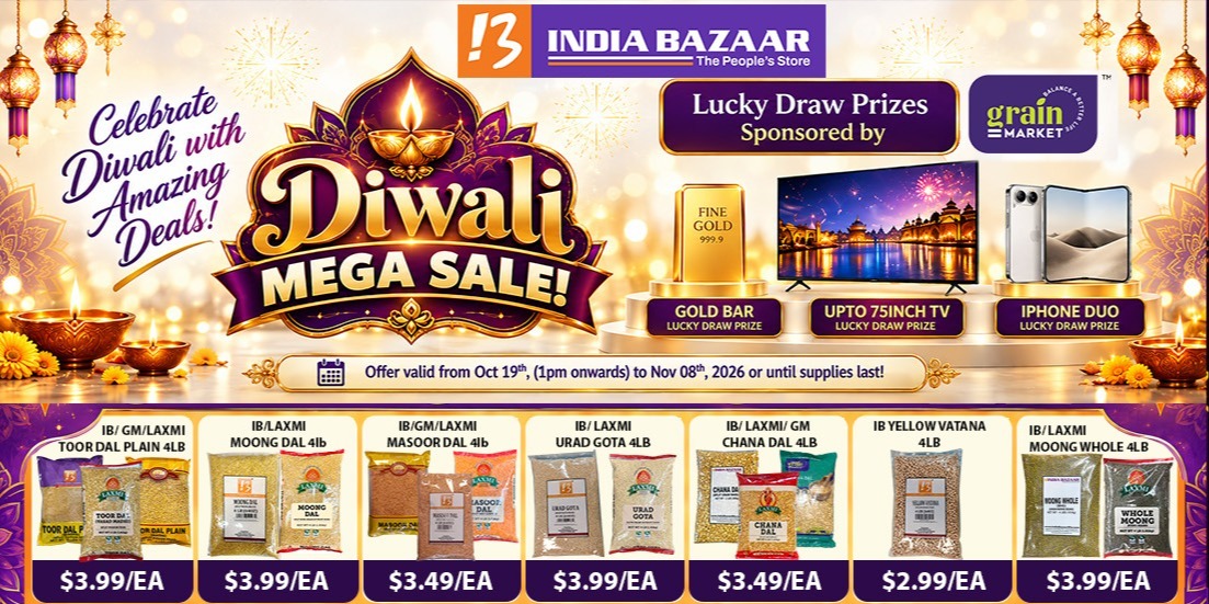 India Bazaar Diwali Mega Sale Grocery Deals & Lucky Draw 2026