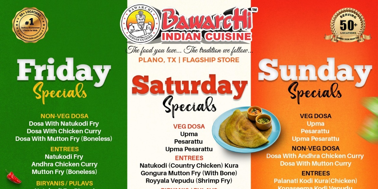 Weekend Special Delights at Bawarchi Indian Cuisine, Plano TX
