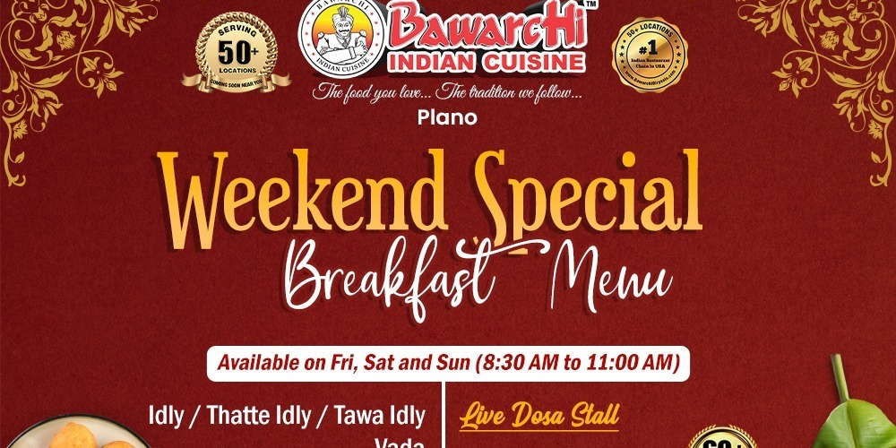 Best Weekend Breakfast in Plano – Live Dosa, Natukodi & More at Bawarchi Indian Cuisine