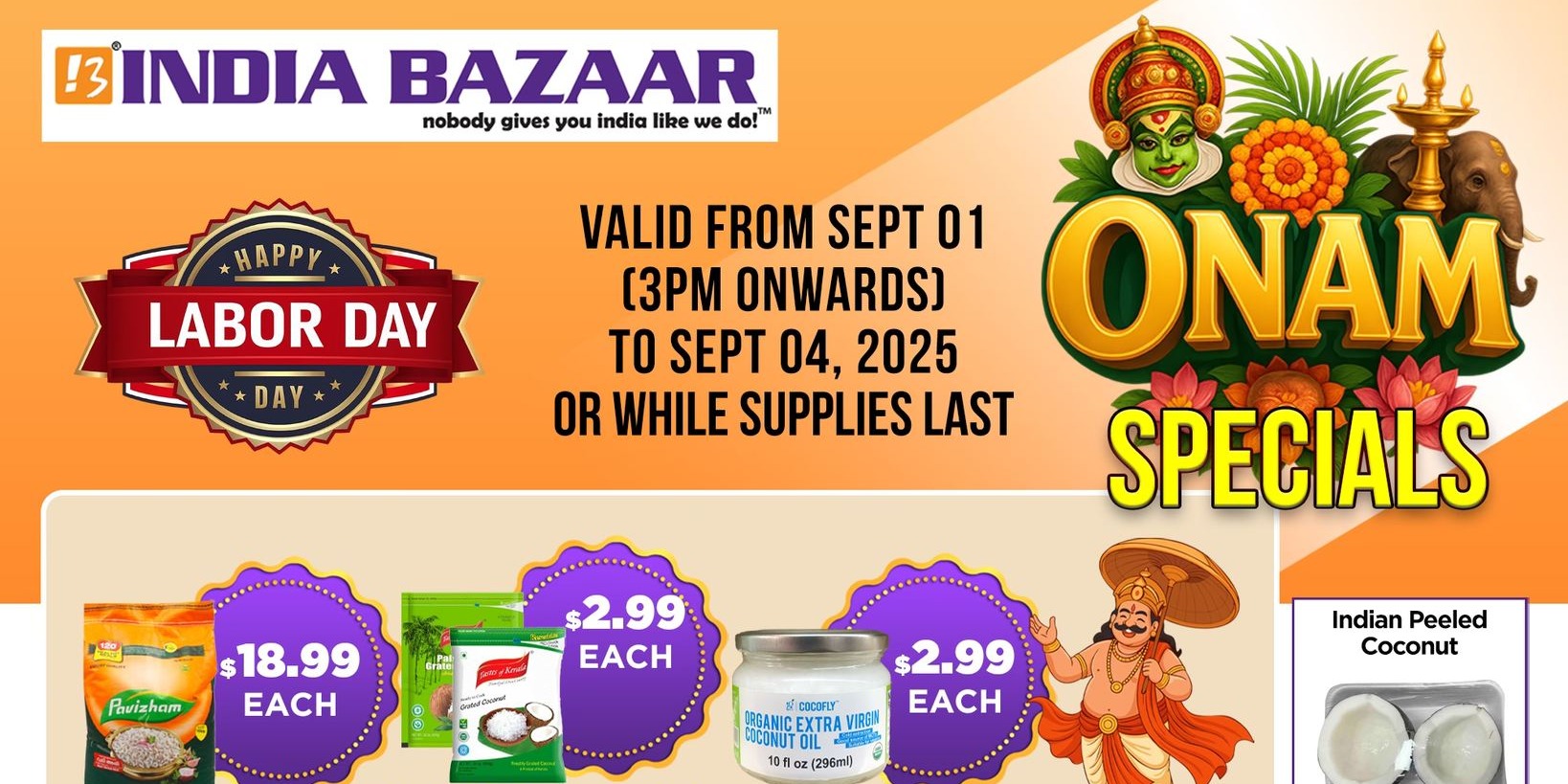 India Bazaar: Celebrate Onam with Exclusive Deals – Limited-Time Discounts on Groceries & Fresh Produce