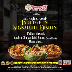 Bawarchi Plano’s Midnight Specials – Indulge in Signature Dishes! 🍛🔥