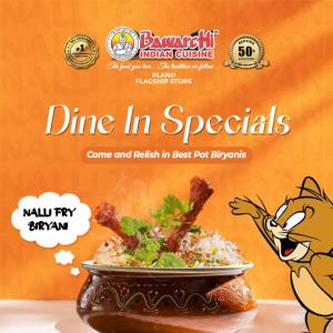 Nalli Fry Biryani in Plano - Dine-In Weekend Special at Bawarchi Indian Cuisine
