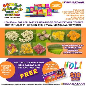 India Bazaar-Celebrate Holi with Special Offers