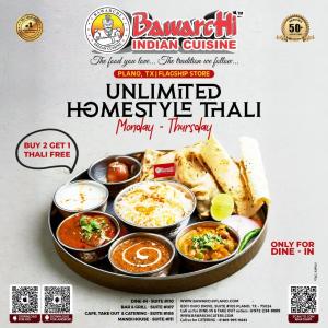Bawarchi Plano's Unlimited Homestyle Thali – Buy 2, Get 1 FREE