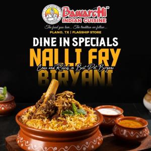 Bawarchi Plano Nalli Fry Biryani Dine-In Special – Authentic Weekend Pot Biryani in Texas