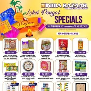 🎉 Lohri, Pongal, & Makar Sankranti Specials at India Bazaar! 🎉