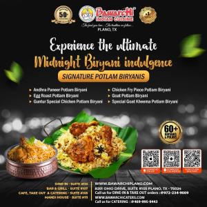 Best Indian Midnight Meal Plano – Order Potlam Biryani at Bawarchi Now