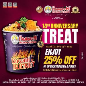 14th Anniversary Treat at Bawarchi Indian Cuisine! 🎉